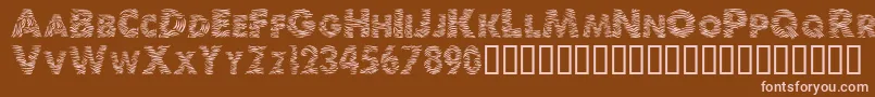 Zebra Font – Pink Fonts on Brown Background