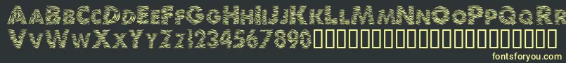 Zebra Font – Yellow Fonts on Black Background