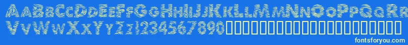 Zebra Font – Yellow Fonts on Blue Background