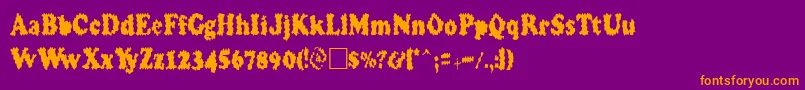 Toomuchcoffee Font – Orange Fonts on Purple Background