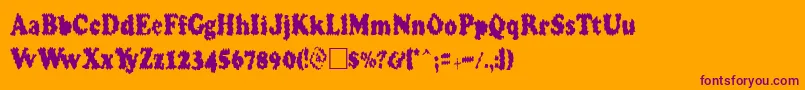 Toomuchcoffee Font – Purple Fonts on Orange Background