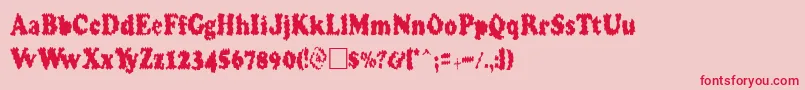Toomuchcoffee Font – Red Fonts on Pink Background