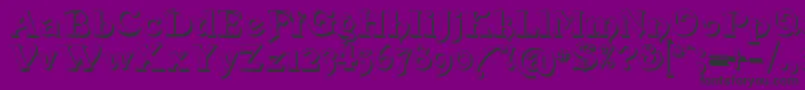 Devinne Swash Shadow-fontti – mustat fontit violetilla taustalla