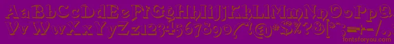 Devinne Swash Shadow Font – Brown Fonts on Purple Background
