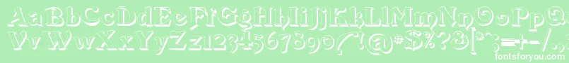 Devinne Swash Shadow Font – White Fonts on Green Background