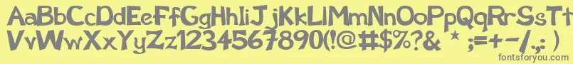 SchwarzRegular Font – Gray Fonts on Yellow Background