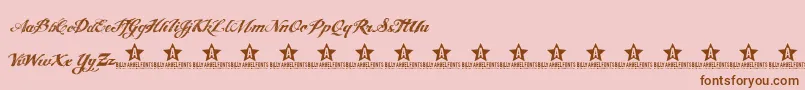 AngeltearsTrial Font – Brown Fonts on Pink Background