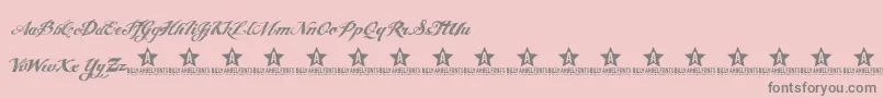 AngeltearsTrial-Schriftart – Graue Schriften auf rosa Hintergrund