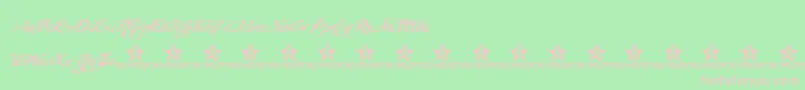 AngeltearsTrial Font – Pink Fonts on Green Background