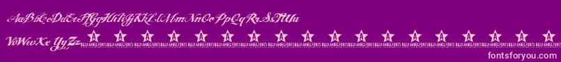 Шрифт AngeltearsTrial – розовые шрифты на фиолетовом фоне