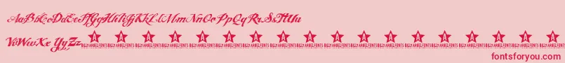 AngeltearsTrial-Schriftart – Rote Schriften auf rosa Hintergrund