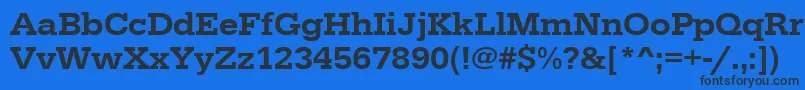 Urwegyptiennetmedwid Font – Black Fonts on Blue Background