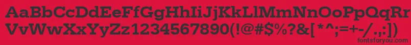 Urwegyptiennetmedwid Font – Black Fonts on Red Background