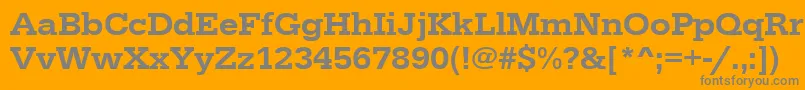 Urwegyptiennetmedwid Font – Gray Fonts on Orange Background