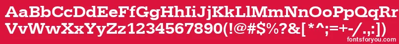 Urwegyptiennetmedwid Font – White Fonts on Red Background