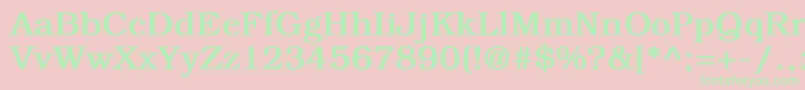 BookmanBold Font – Green Fonts on Pink Background