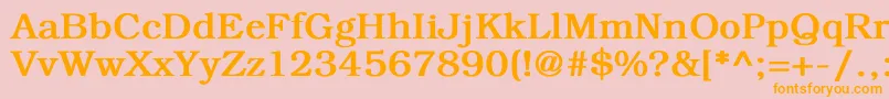 BookmanBold Font – Orange Fonts on Pink Background