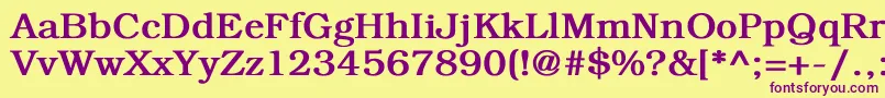 BookmanBold Font – Purple Fonts on Yellow Background