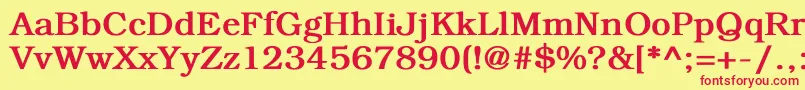 BookmanBold Font – Red Fonts on Yellow Background