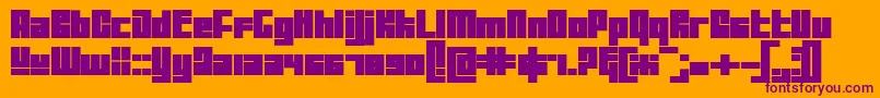 Tutor Font – Purple Fonts on Orange Background