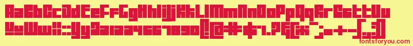 Tutor Font – Red Fonts on Yellow Background
