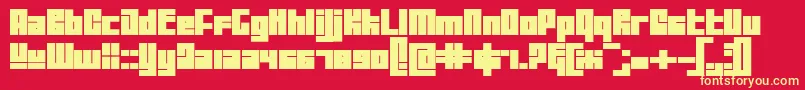 Tutor Font – Yellow Fonts on Red Background