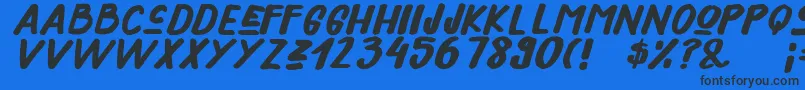 Xenos Font – Black Fonts on Blue Background