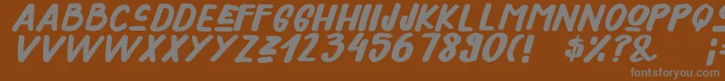 Xenos-Schriftart – Graue Schriften auf braunem Hintergrund