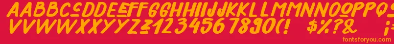 Xenos Font – Orange Fonts on Red Background