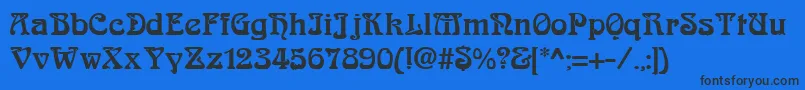 AndreianRegular Font – Black Fonts on Blue Background