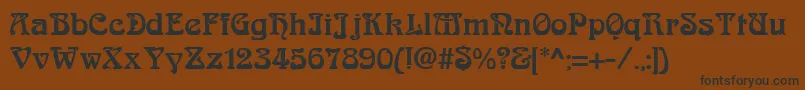 AndreianRegular Font – Black Fonts on Brown Background