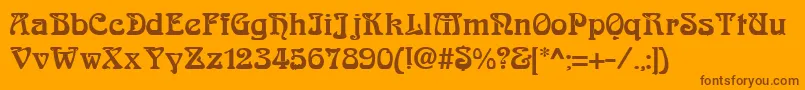 AndreianRegular Font – Brown Fonts on Orange Background