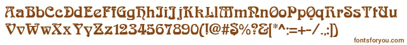 Шрифт AndreianRegular – коричневые шрифты на белом фоне