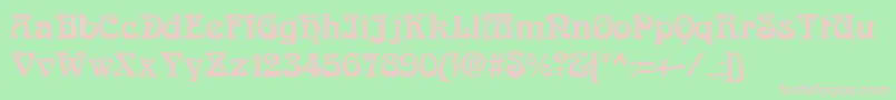 AndreianRegular Font – Pink Fonts on Green Background