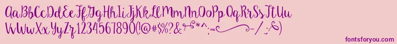 KeAloha Font – Purple Fonts on Pink Background