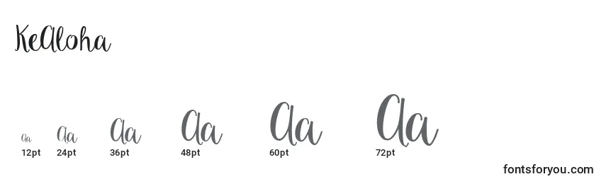 KeAloha Font Sizes