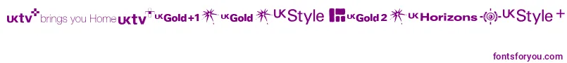 TvlogosUktv Font – Purple Fonts on White Background