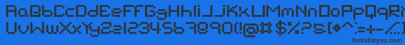 フォントBnSuckMyBalls – 黒い文字の青い背景