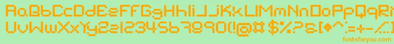 BnSuckMyBalls Font – Orange Fonts on Green Background