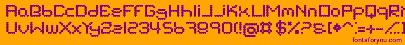 BnSuckMyBalls-Schriftart – Violette Schriften auf orangefarbenem Hintergrund