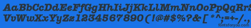 AmtypewriteritcttРџРѕР»СѓР¶РёСЂРЅС‹Р№РљСѓСЂСЃРёРІ Font – Black Fonts on Blue Background