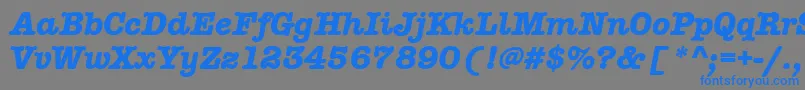 AmtypewriteritcttРџРѕР»СѓР¶РёСЂРЅС‹Р№РљСѓСЂСЃРёРІ Font – Blue Fonts on Gray Background