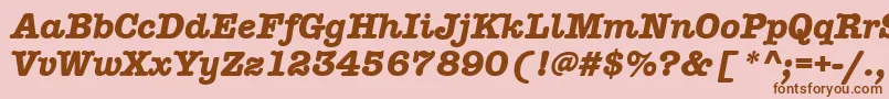 AmtypewriteritcttРџРѕР»СѓР¶РёСЂРЅС‹Р№РљСѓСЂСЃРёРІ Font – Brown Fonts on Pink Background