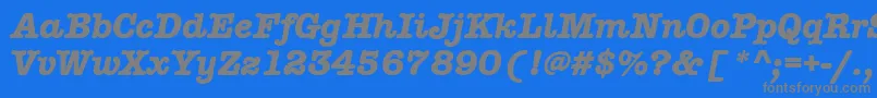 AmtypewriteritcttРџРѕР»СѓР¶РёСЂРЅС‹Р№РљСѓСЂСЃРёРІ Font – Gray Fonts on Blue Background