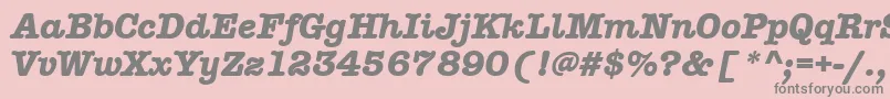 AmtypewriteritcttРџРѕР»СѓР¶РёСЂРЅС‹Р№РљСѓСЂСЃРёРІ Font – Gray Fonts on Pink Background