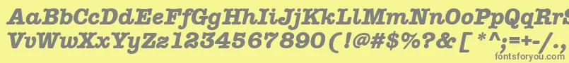 AmtypewriteritcttРџРѕР»СѓР¶РёСЂРЅС‹Р№РљСѓСЂСЃРёРІ Font – Gray Fonts on Yellow Background