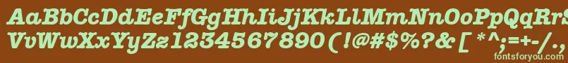 AmtypewriteritcttРџРѕР»СѓР¶РёСЂРЅС‹Р№РљСѓСЂСЃРёРІ Font – Green Fonts on Brown Background