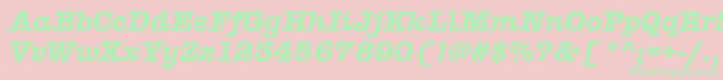 Fonte AmtypewriteritcttРџРѕР»СѓР¶РёСЂРЅС‹Р№РљСѓСЂСЃРёРІ – fontes verdes em um fundo rosa