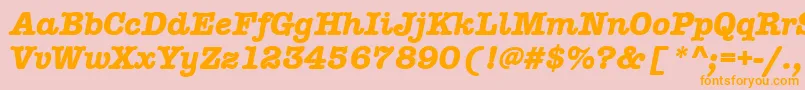 AmtypewriteritcttРџРѕР»СѓР¶РёСЂРЅС‹Р№РљСѓСЂСЃРёРІ Font – Orange Fonts on Pink Background