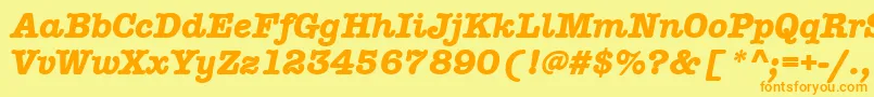 AmtypewriteritcttРџРѕР»СѓР¶РёСЂРЅС‹Р№РљСѓСЂСЃРёРІ Font – Orange Fonts on Yellow Background